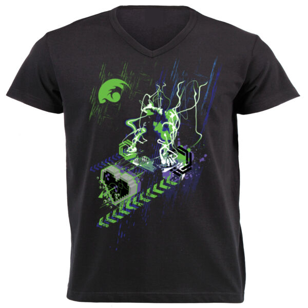 Dj T-shirt by 2COOLDESIGN CLOTHING Colour version - Unisex V-Neck T-shirt Thumbnail