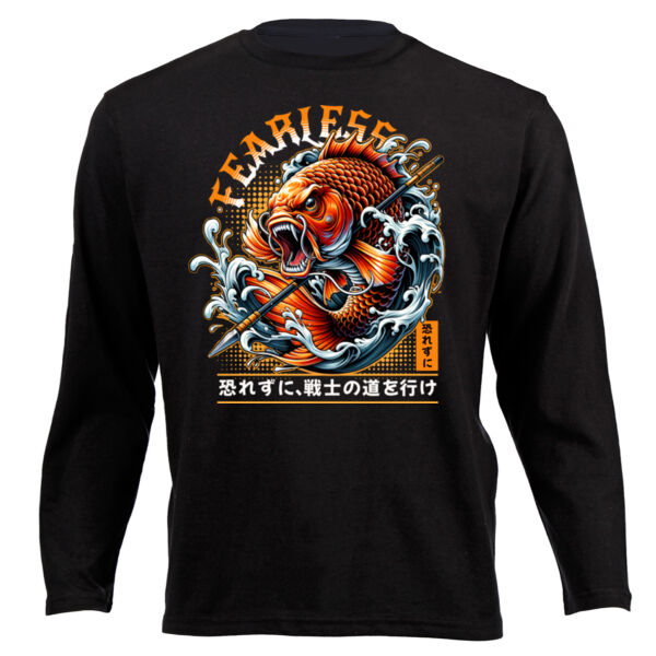 Fearless fishing T-shirt Design Gift idea for him - Junior Long-sleeve T-shirt Thumbnail
